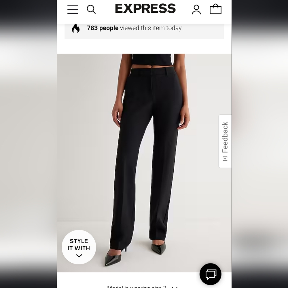 Express black columnist trouser pants
